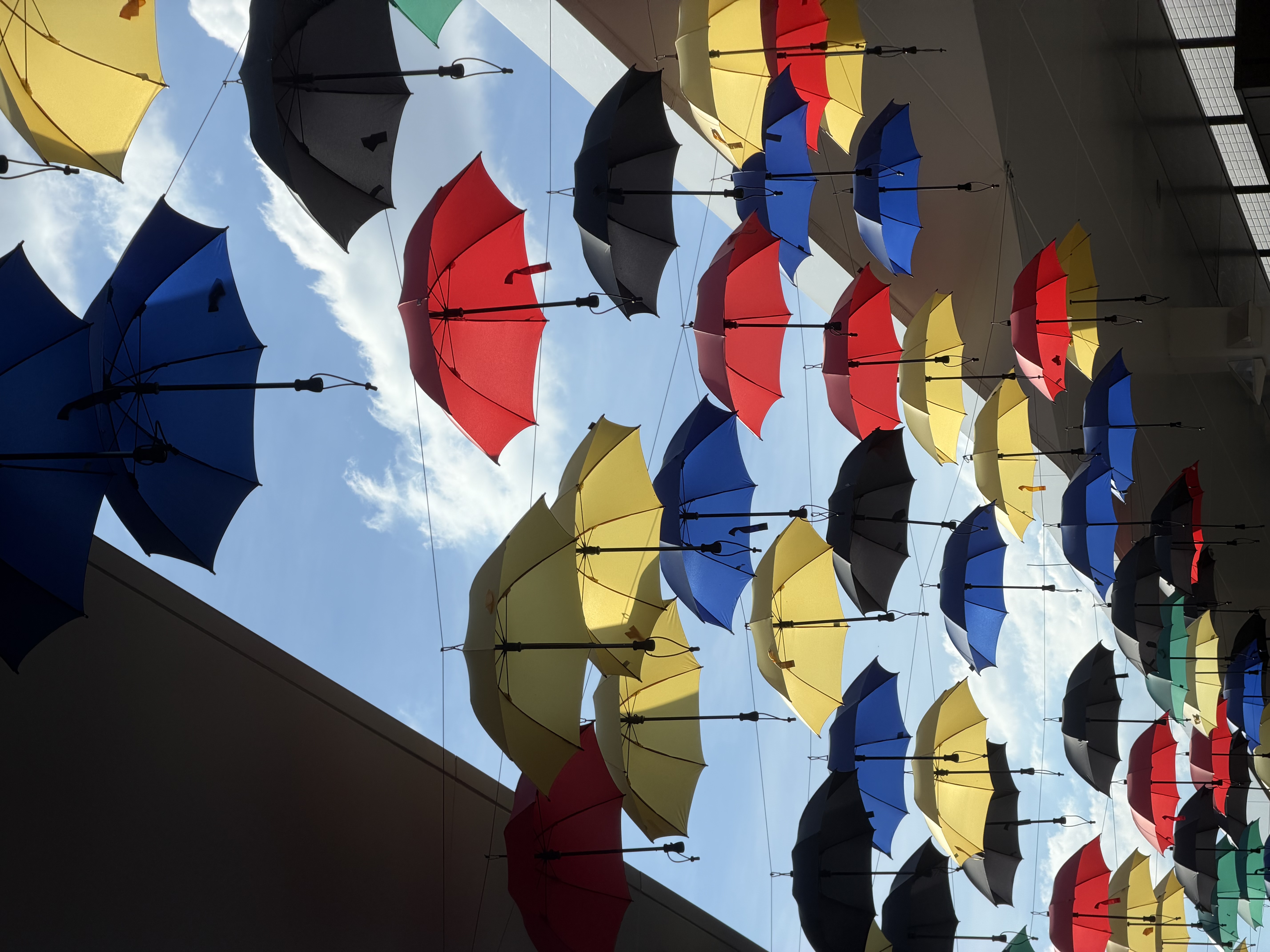 Bunte Regenschirme in Bochum